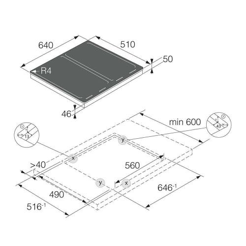 Встраиваемая индукционная варочная панель HI1655MF 64х51 смAsko