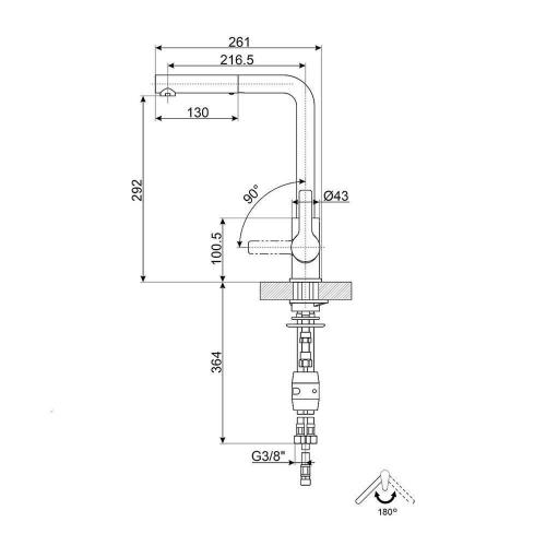 Смеситель Smeg MID1MN черный - 3 фото