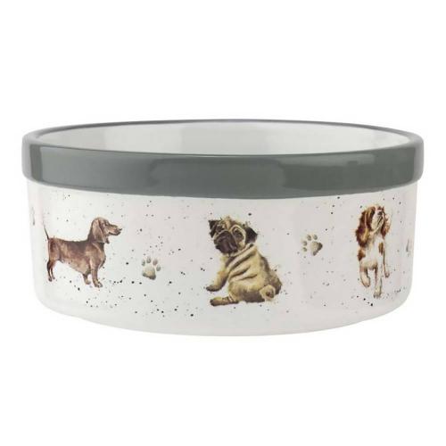 Миска для собаки 15х6 см Royal Worcester Забавная фауна белая