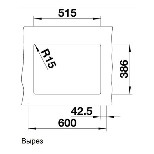 Кухонная мойка 56,7 см Blanco Subline 350/150-U глянцевая белая - 3 фото