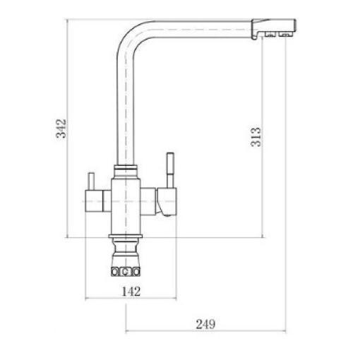 Кухонный смеситель Kuppersberg Geo KG2385CR White Alabas белый - 1 фото