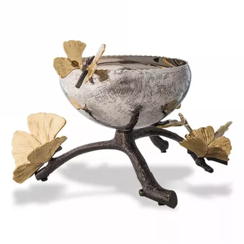 Чаша 23,5х21,6 см Michael Aram Butterfly Ginkgo стальная