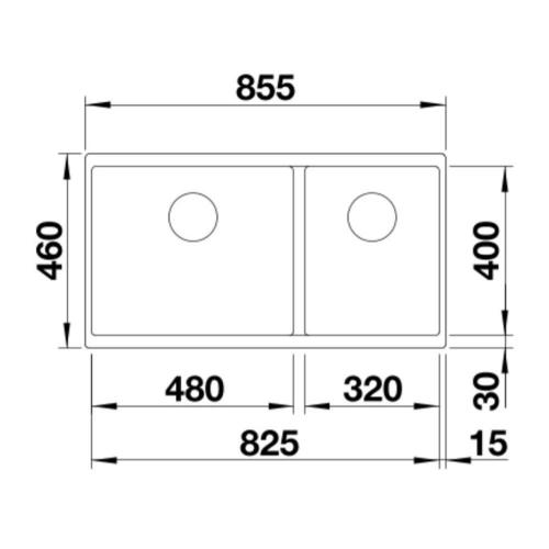 Кухонная мойка 85,5 см Blanco Subline 480/320-U серый беж