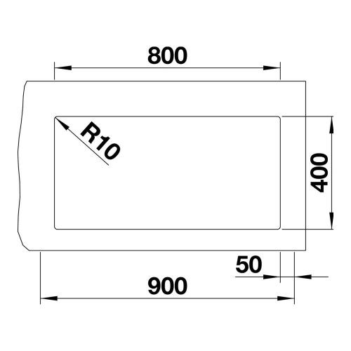 Кухонная мойка 83 см Blanco Subline 800-U черная