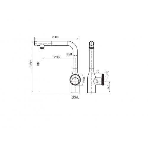 Смеситель для кухни Paulmark Urban Ur213104-401(AN) антрацит