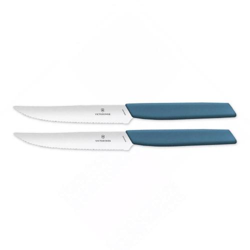 Набор ножей для стейка и пиццы Victorinox Swiss Modern 2 пр синий