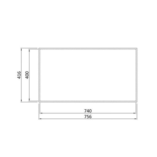 Кухонная мойка 78 см Kantera Cube CRR740 MB микробрашированная сталь