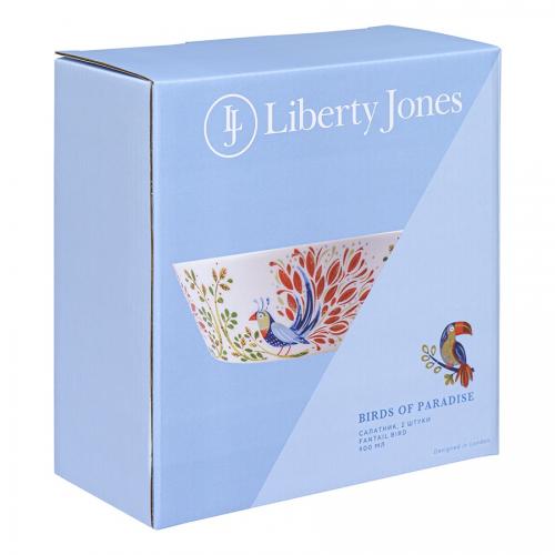 Набор салатников 900 мл Liberty Jones Birds of Paradise белый 2 пр