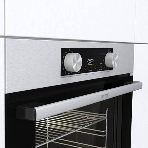 Электрический духовой шкаф 59,5 см Gorenje Essential BO6735E02XK стальной