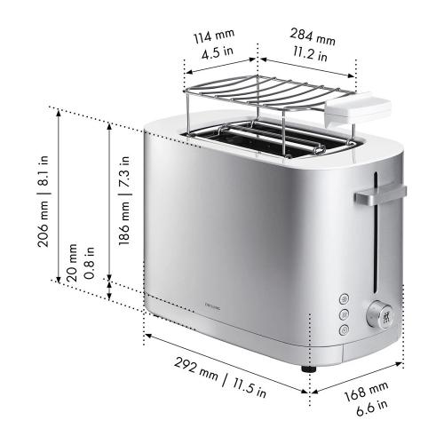 Тостер на 2 ломтика Zwilling Enfinigy стальной