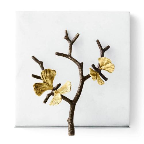 Салфетница 18х16,5 см Michael Aram Butterfly Ginkgo стальная