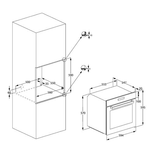 Электрический духовой шкаф beko bie24301w белый