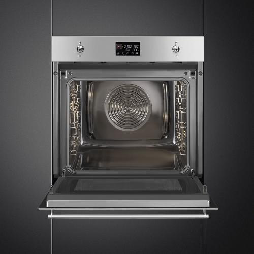 Духовой шкаф с микроволнами 59,2х59,7 см Smeg Classica SO6302M2X стальной