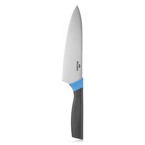 Кухонный нож поварской с чехлом 18 см Walmer Shell черный