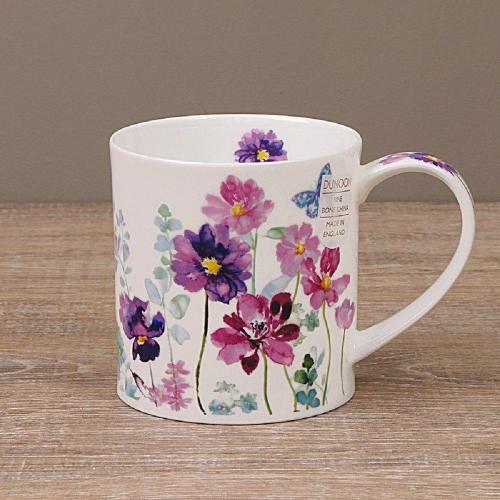 Кружка 350 мл Dunoon Orkney Floral Shimmer розовая