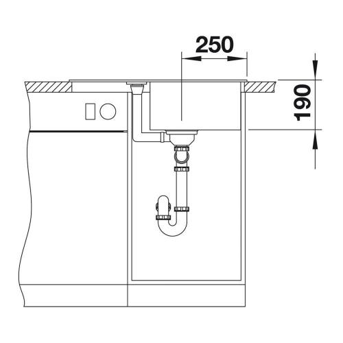 Кухонная мойка 68 см Blanco Metra 45 S Compact черная - 2 фото