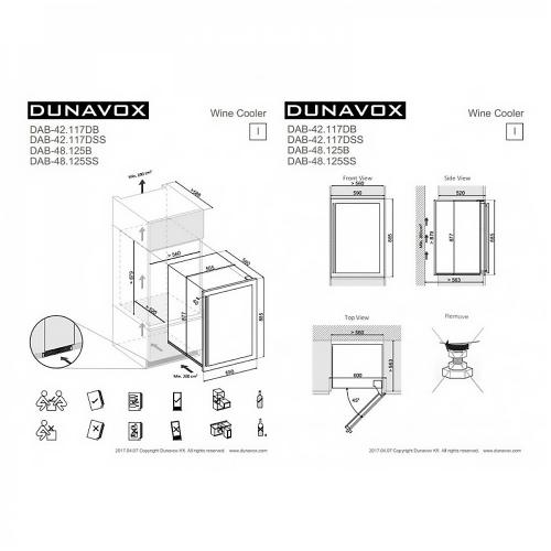 Винный шкаф на 42 бутылки DUNAVOX DAB-42.117DB черный