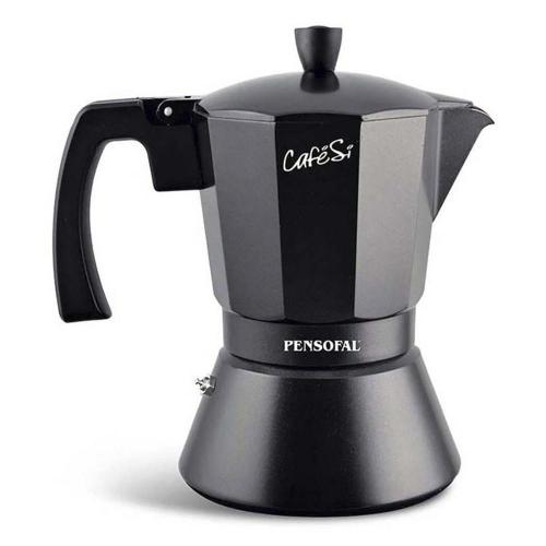 Кофеварка гейзерная Noir 470 мл на 9 чашек Pensofal CafeSi