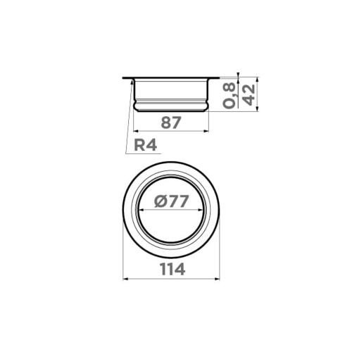 Сменная горловина для измельчителя Omoikiri Nagare Slim NA-02-AB022 античная латунь