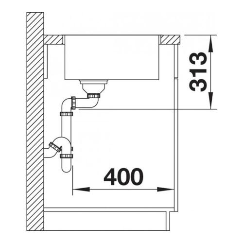 Кухонная мойка 54,3 см Blanco Subline 500-IF SteelFrame антрацит