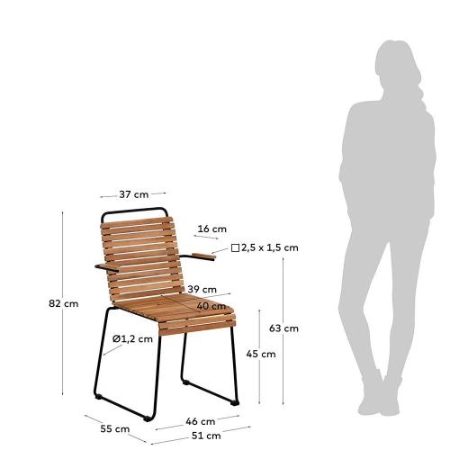 Стул 82х51х55 см La Forma Yukari коричневый