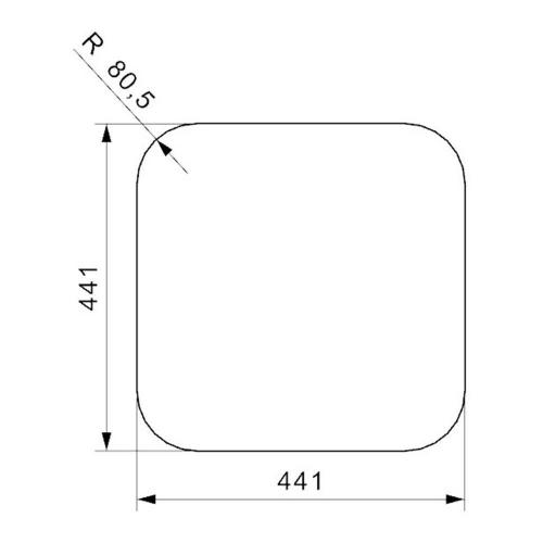 Кухонная мойка 44 см Reginox Elegance IB 40x40 L Lux OKG полированная нержавеющая сталь