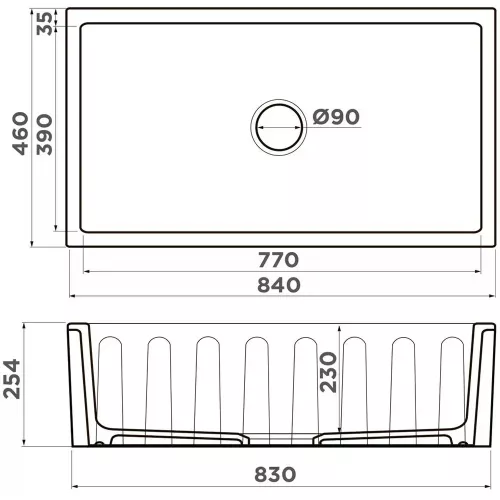 Кухонная мойка 84 см Omoikiri Mikura 83-WH белый - 2 фото