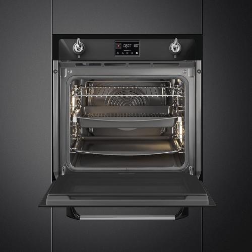 Духовой шкаф с паром 59,2х59,7 см Smeg Victoria SOP6902S2PN черный