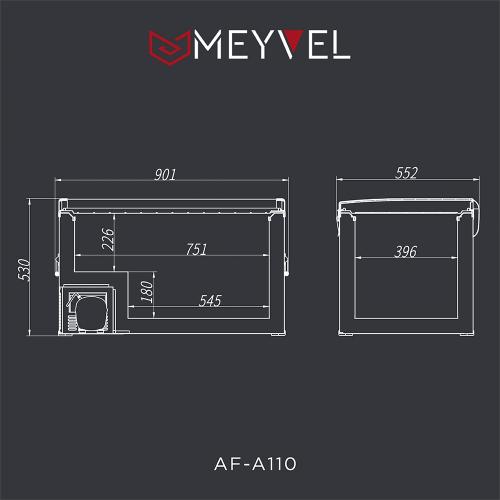 Автомобильный холодильник 89,5х56 см Meyvel AF-A110 стальной