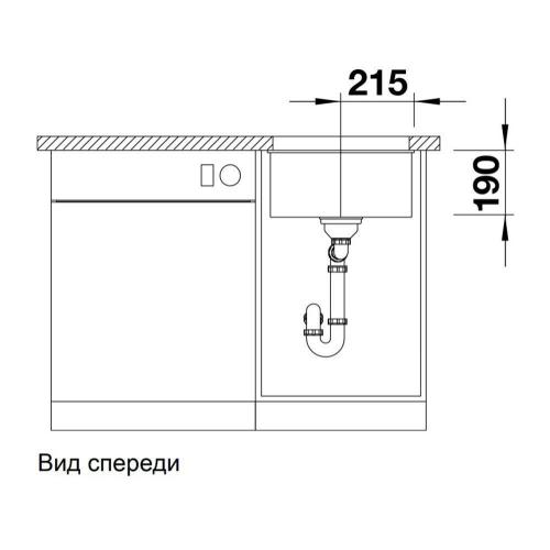 Кухонная мойка 43 см Blanco Subline 400-U белая - 2 фото