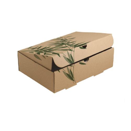 Одноразовая коробка для еды 26х18х7 см Garcia de Pou бежевая