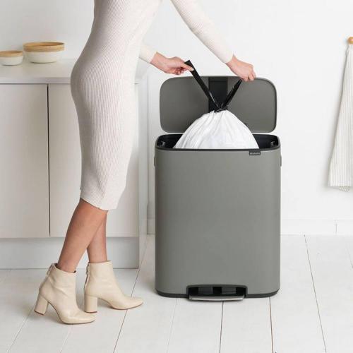 Мусорный бак 60 л Brabantia Bo Pedal Bin серый