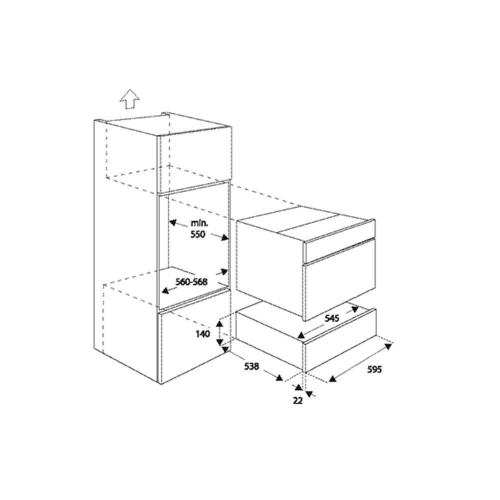 Шкаф для подогрева посуды 12,5х59,5х56 см Bertazzoni Modern WD60C коричневый