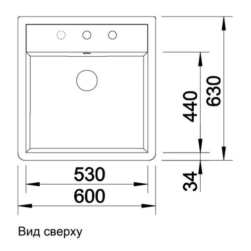 Кухонная мойка 60 см Blanco Panor 60 глянцевая белая