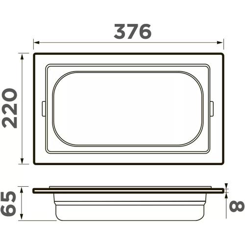 Контейнер для мойки 22х37,6 см  8,2 л  Omoikiri DC-03-1-GB графит