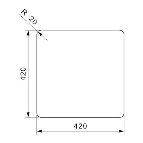 Кухонная мойка 44 см Reginox Elite Texas L 40x40 Lux OKG полированная нержавеющая сталь