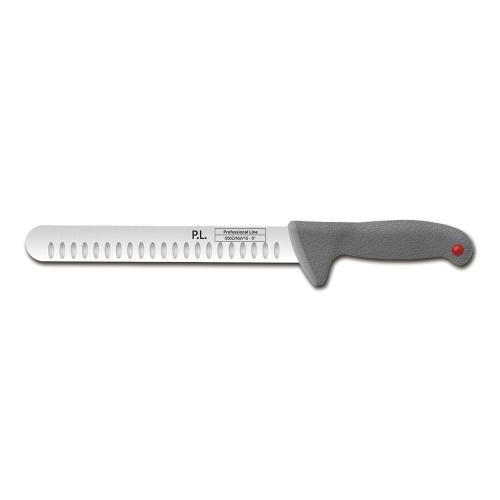 Нож поварской-cлайсер PRO-Line с цветными кнопками 30см, серая пластиковая ручка, P.L. Proff Cuisine (min 1 шт)