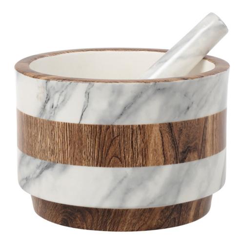 Ступка с пестиком 15 см Home&Style Wood&Marble