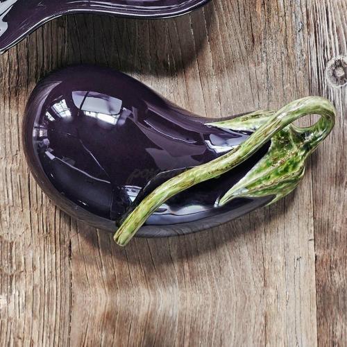 Салатник 31,5х17х15 см Bordallo Pinheiro Aubergine зелено-фиолетовый