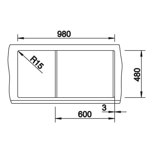 Кухонная мойка 100 см Blanco Metra XL 6 S черная - 2 фото