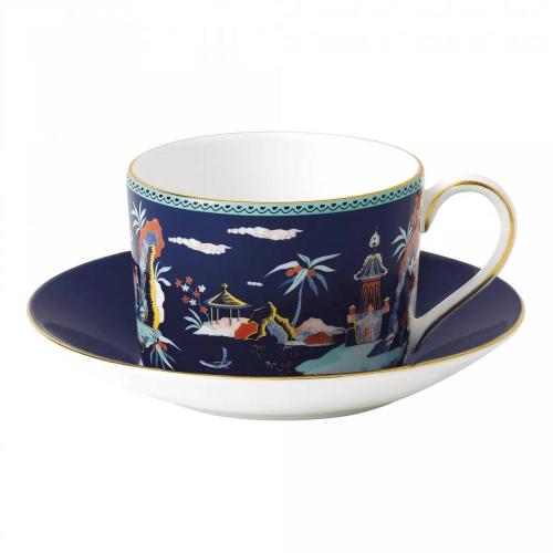 Чайная пара 150 мл Wedgwood Wonderlust синяя