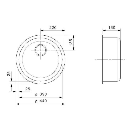 Кухонная мойка 44 см Reginox Comfort L 18 390 Lux OKG полированная нержавеющая сталь