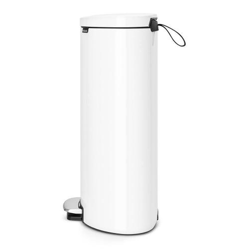 Мусорный бак с педалью 40 л Brabantia Flat Back белый