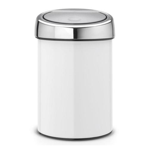 Ведро для мусора 3 л Brabantia Touch Bin белое