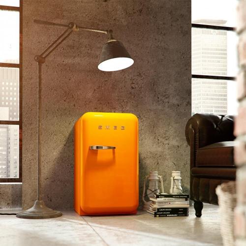 Холодильник однокамерный 96х54 см Smeg 50’s Style FAB10LOR5 оранжевый - 4 фото