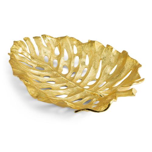 Сервировочное блюдо 57х41х11 см Michael Aram New Leaves золотое