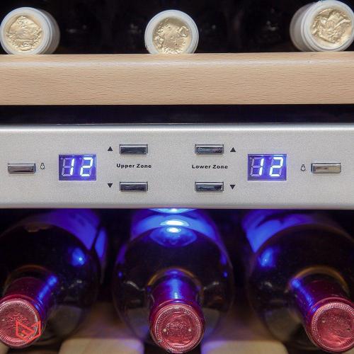 Винный шкаф на 12 бутылок Meyvel MV12-SF2 стальной - 2 фото