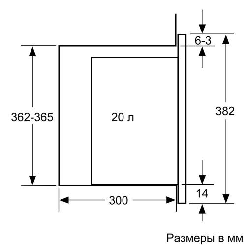 Встраиваемая микроволновая печь 59,4х31,7 см Bosh Serie|6 BFL524MB0 черная