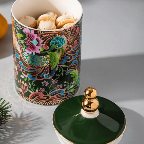 Сахарница с крышкой Mix&Match Home Magic Dragon зеленая