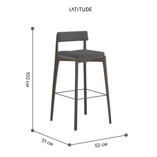 Набор барных стульев Latitude Aska серый 2 пр